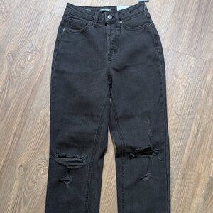 Wild Fable Super High-Rise Slim Straight Black Wash Jeans Size 0. 27" Inseam